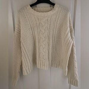 Aeropostale Off-White Cable Knit Sweater